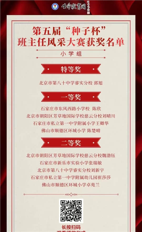 【榮耀時刻】“用責任與奉獻捍衛(wèi)榮譽”——崔莎莎老師榮獲全國第五屆“種子杯”班主任風采大賽二等獎